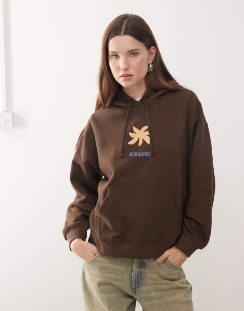 Quiksilver Standard hoodie in chocolate brown - view 1
