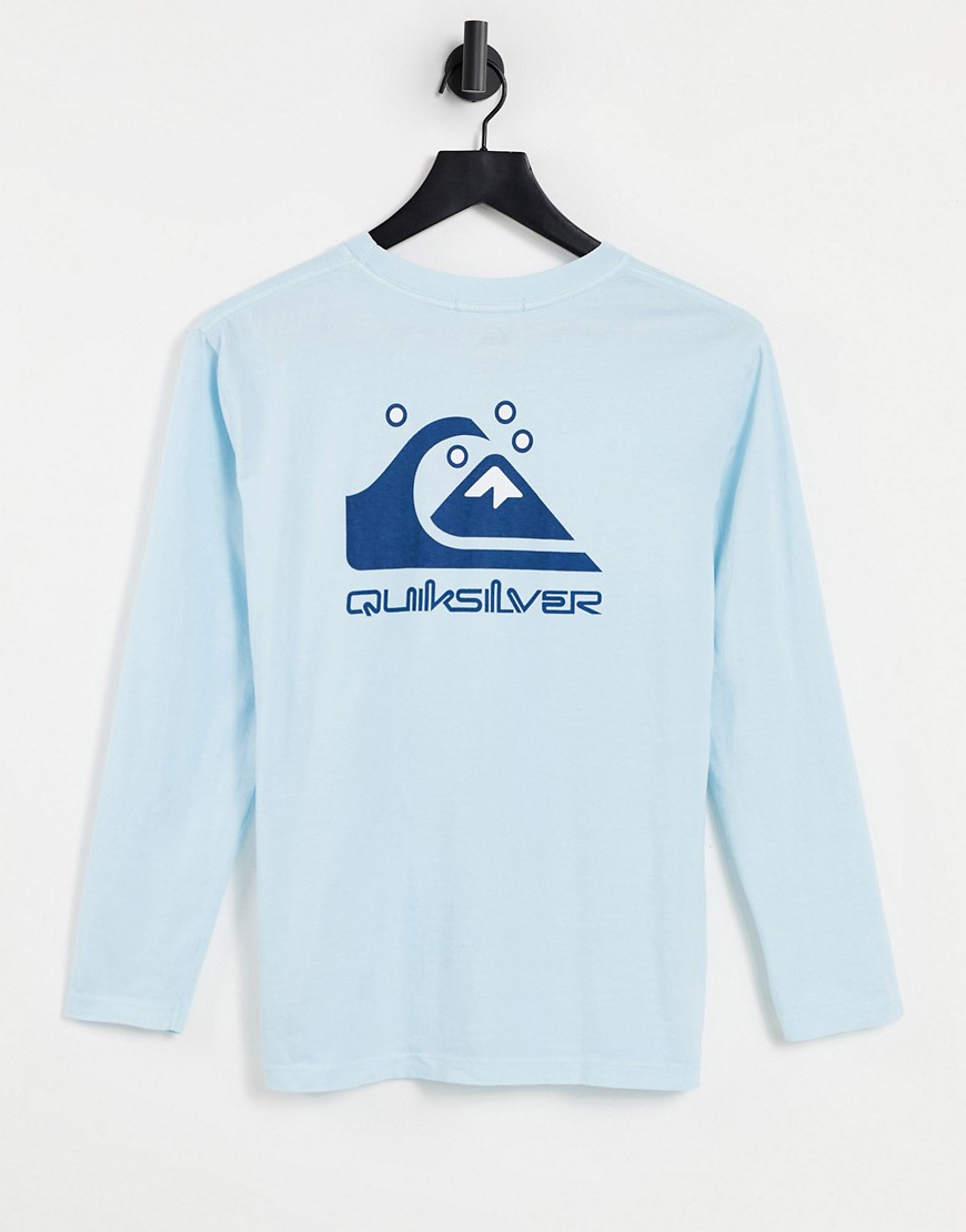 Quiksilver Standard long sleeve t-shirt in blue-Blues