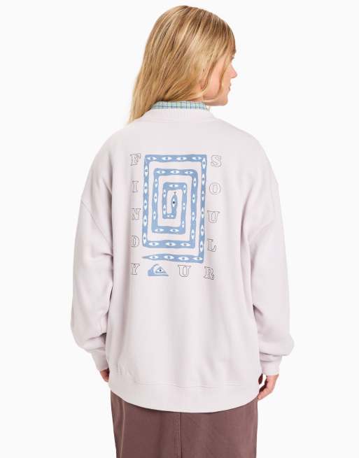 Quiksilver – Standard – Oberteil in Flieder marmoriert mit Rundhalsausschnitt, 2 von 4