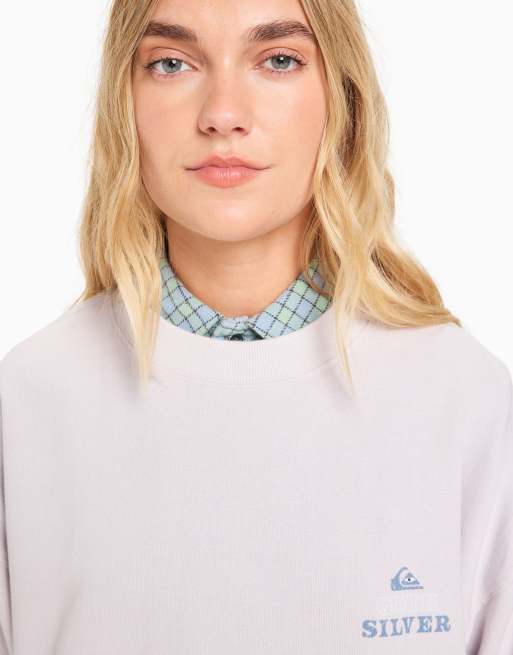 Quiksilver – Standard – Oberteil in Flieder marmoriert mit Rundhalsausschnitt, 3 von 4