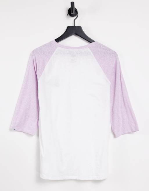 Quiksilver – Standard – Różowy raglanowy T-shirt, 2 z 4