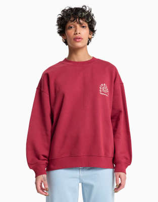 Quiksilver - Standard - Sweatshirt in Rot mit Rundhalsausschnitt