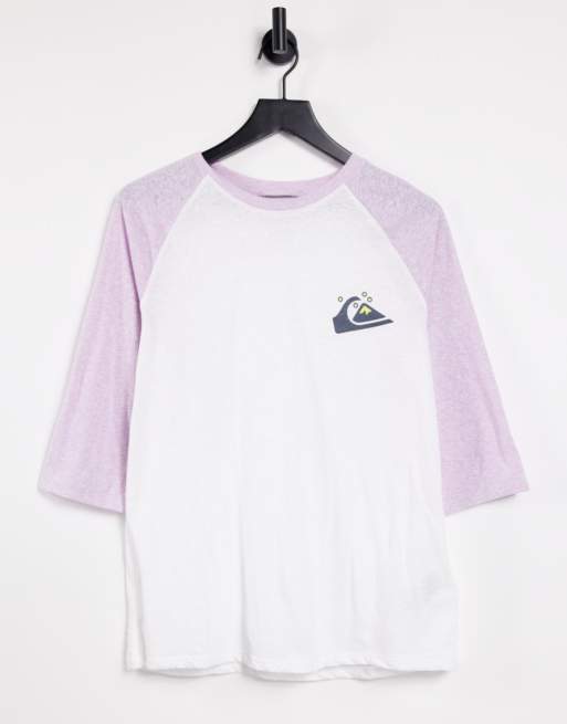 Quiksilver - Standard - T-shirt met raglanmouwen in roze