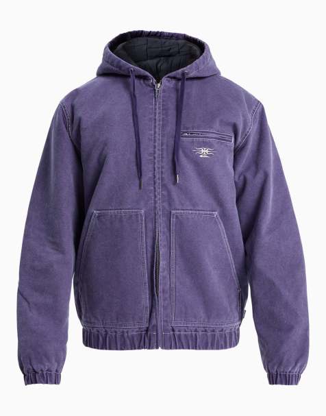Quiksilver Straight out mercury street jacket in purple velvet - view 1