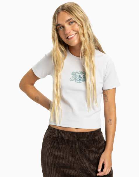 Quiksilver Sunday short sleeve t-shirt in lilac marble - view 1