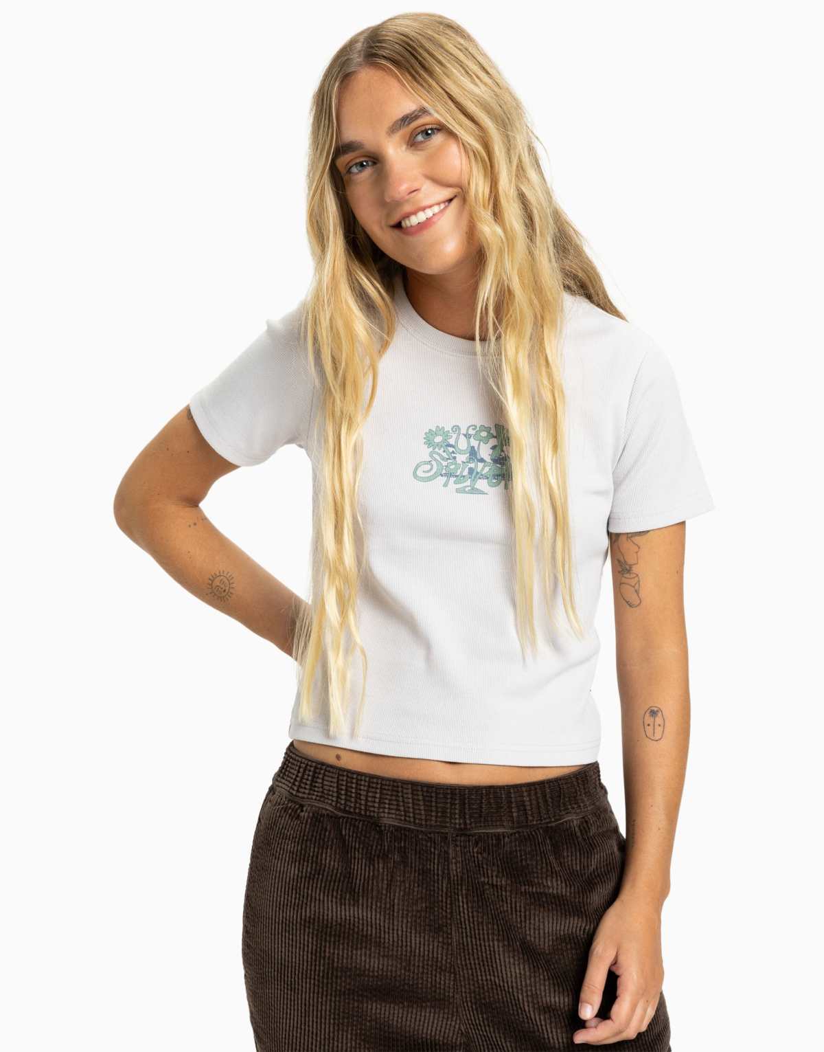 Quiksilver Sunday short sleeve t-shirt in lilac marble