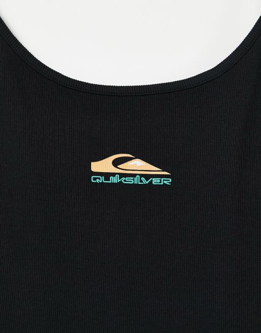 Quiksilver Sunrise Fever bodysuit in black Exclusive at ASOS, 3 of 4