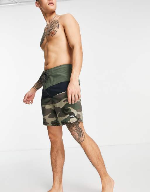 | green Silk in Panel ASOS Surf 18 Quiksilver board shorts