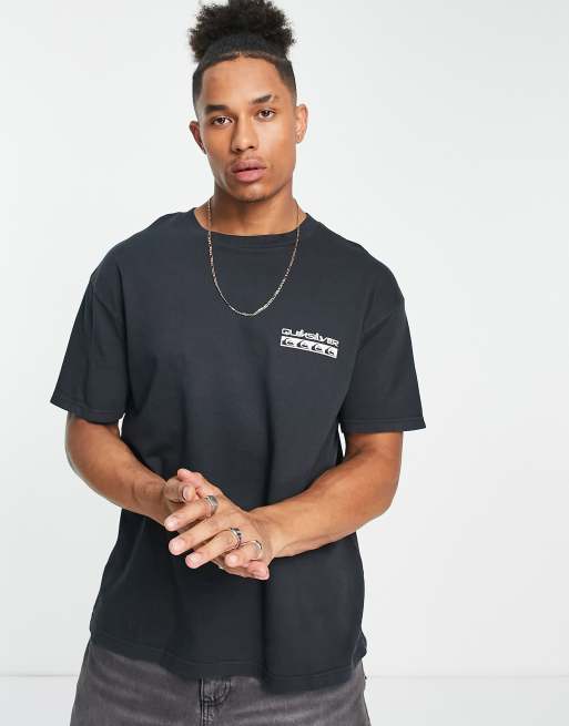 Quiksilver – Svart t-shirt med spiraltryck, 3 av 4