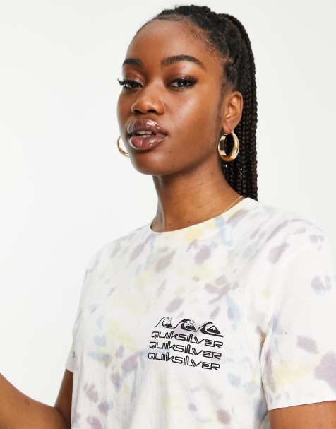 Quiksilver - T-shirt corta rosa tie-dye - view 1