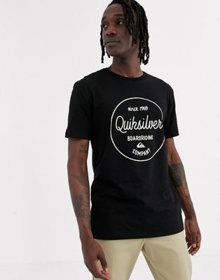 Quiksilver - T-shirt met grafische print in zwart