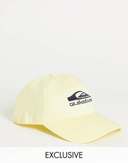 Quiksilver The Baseball cap in yellow Exclusive at ASOS