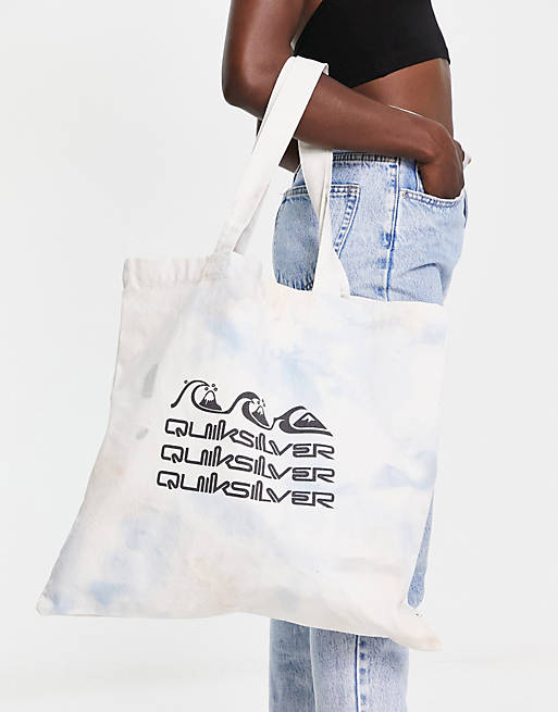 Quiksilver The Classic tie dye tote bag in blue | ASOS
