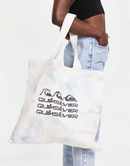 Quiksilver The bag | dye Classic tote ASOS tie in blue