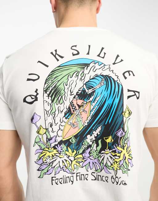 Quiksilver – The Original Barrel – Vit t-shirt, 3 av 4