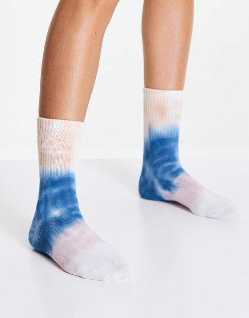 Quiksilver Tie Dye socks in white/beige Exclusive at ASOS