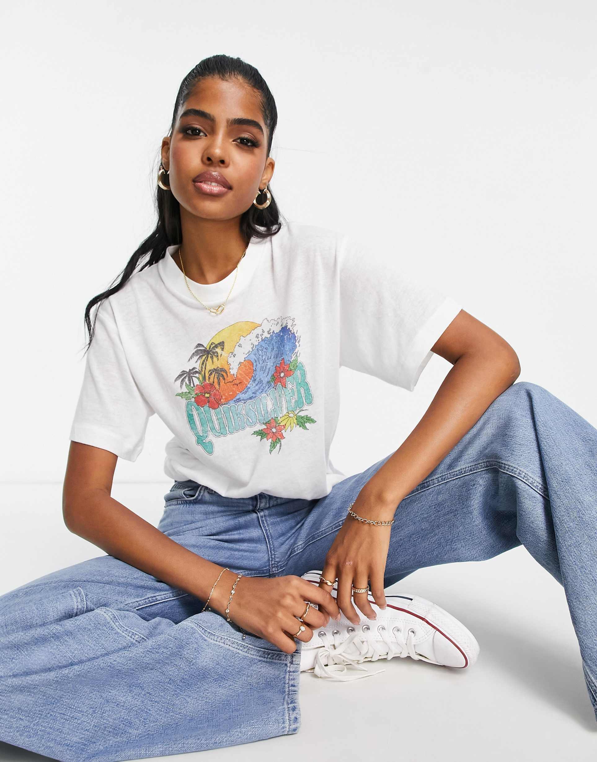 Quiksilver The vintage t-shirt in white