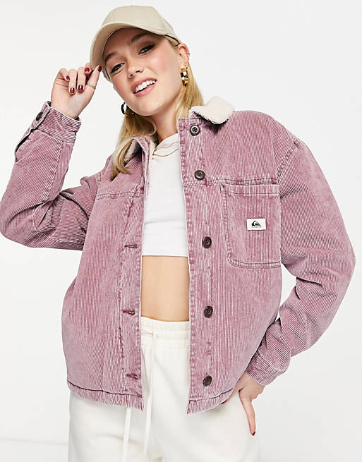  Quiksilver Timeless Classic corduroy jacket in pink 