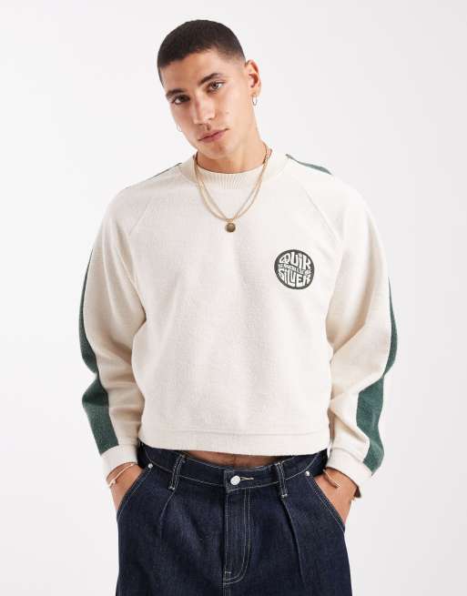 Quiksilver - Uni - Sweat oversize - Blanc