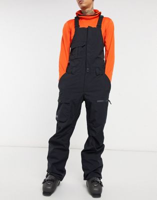 Quiksilver utility bib ski trousers in black
