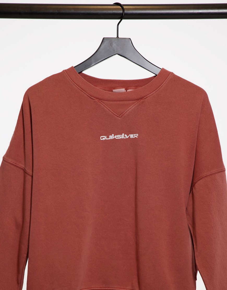 Quiksilver – Vinröd sweatshirt oversize-modell