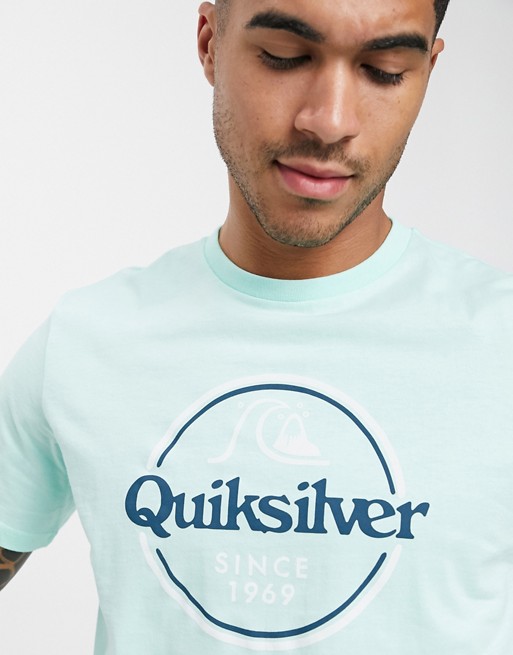 Quiksilver Words Remain t-shirt in light blue