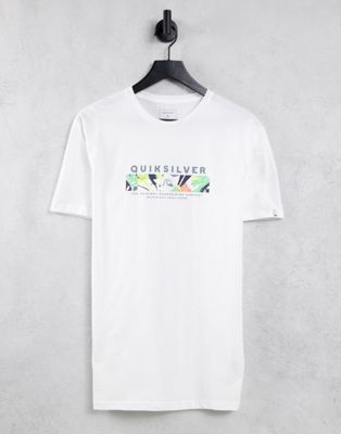 Quiksilver wrap it up t-shirt in white
