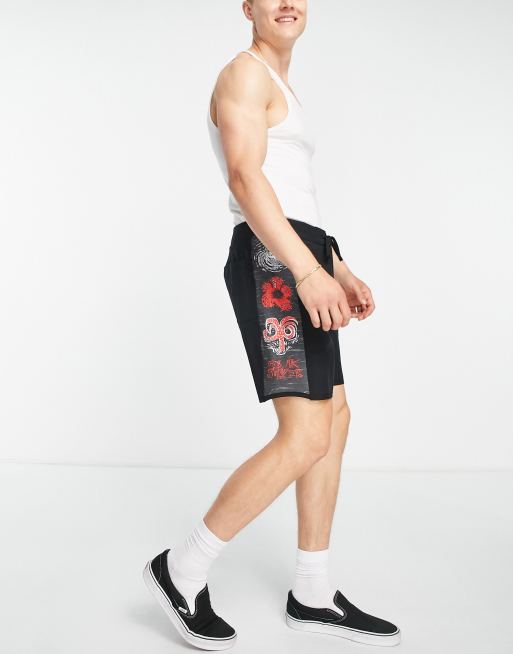 Quiksilver x arch ASOS black Hills Things shorts board | in Lenora Stranger original