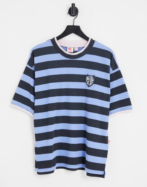 Quiksilver X Stranger Things - Lenora Hills Ripper - T-shirt met strepen in blauw en zwart