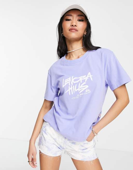 Quiksilver x Stranger Things Lenora Hills T shirt in purple