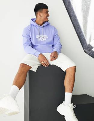 Quiksilver X Stranger Things Official Logo Hoodie In Purple