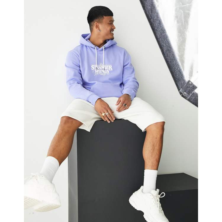 Quiksilver x Stranger Things official logo hoodie in purple ASOS