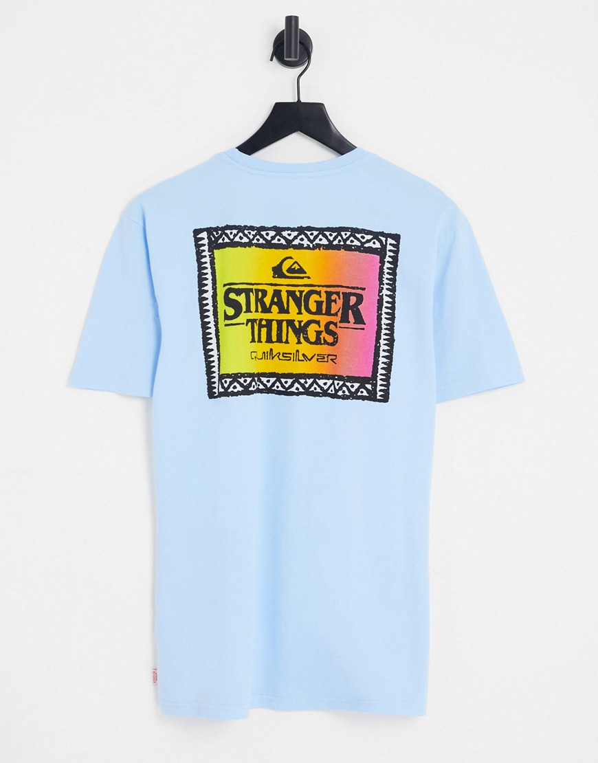 Quiksilver X Stranger Things outsiders t-shirt in blue