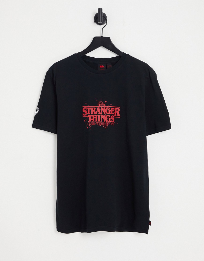 Quiksilver x Stranger Things Season Ender T-shirt in black