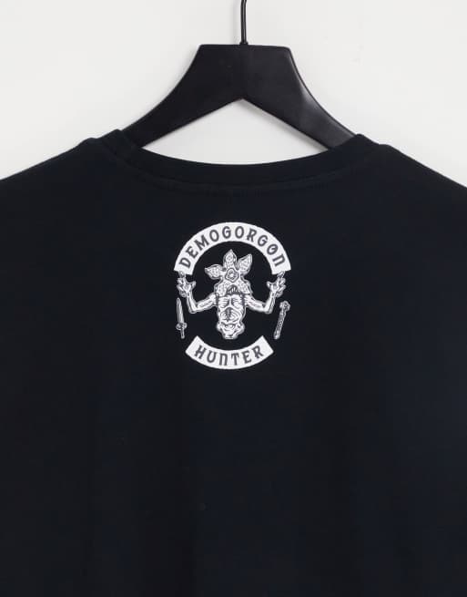 Quiksilver x Stranger Things Season Ender T-shirt in black, 4 of 4