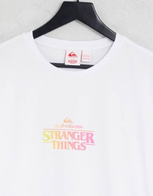 Quiksilver x Stranger Things T shirt in white