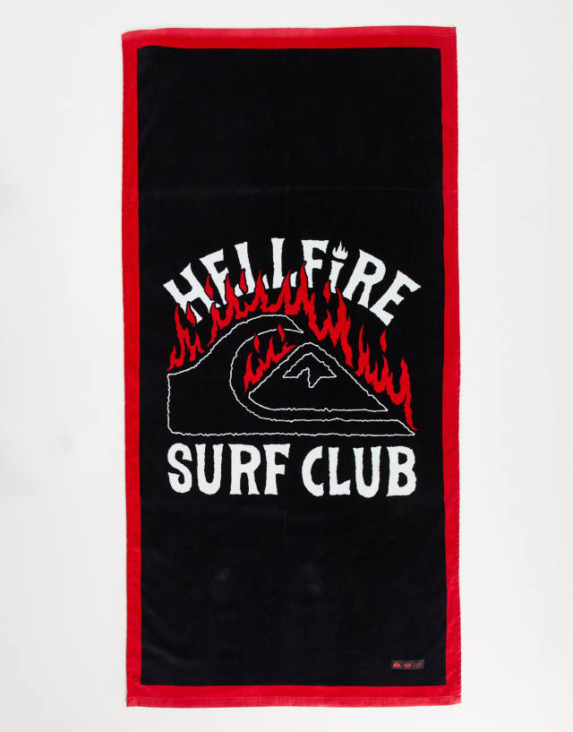 Quiksilver X Stranger Things upside down towel in black