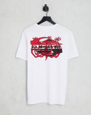 Quiksilver x Stranger Things vecnas lair T-shirt in white