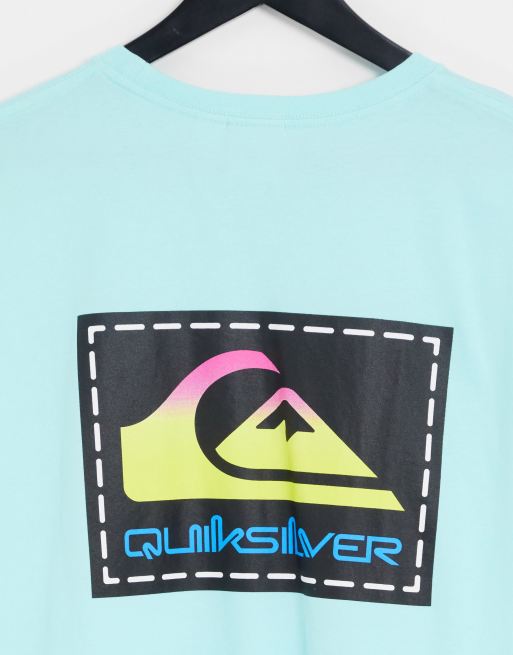 Quiksilver X The Stranger Things Lenora Hills rainbow t-shirt in blue, 3 of 4