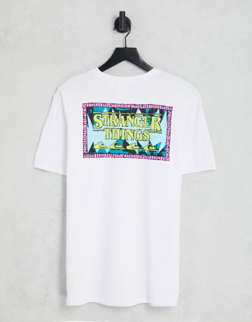 Quiksilver X The Stranger Things outsiders T-shirt in white | ASOS