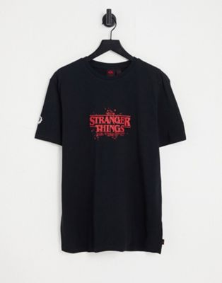 Quiksilver X The Stranger Things Season Ender t-shirt in black