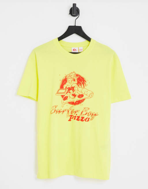 Quiksilver X The Stranger Things Surfer Boy t shirt in yellow