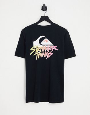 Quiksilver X The Stranger Things t-shirt in black