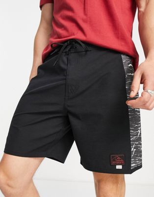 Quiksilver X The Stranger Things Upside Down hellfire arch 18 board shorts in black
