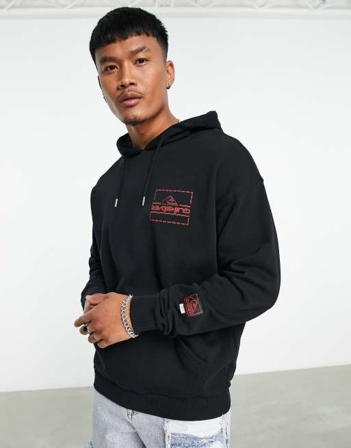 Black discount quiksilver hoodie