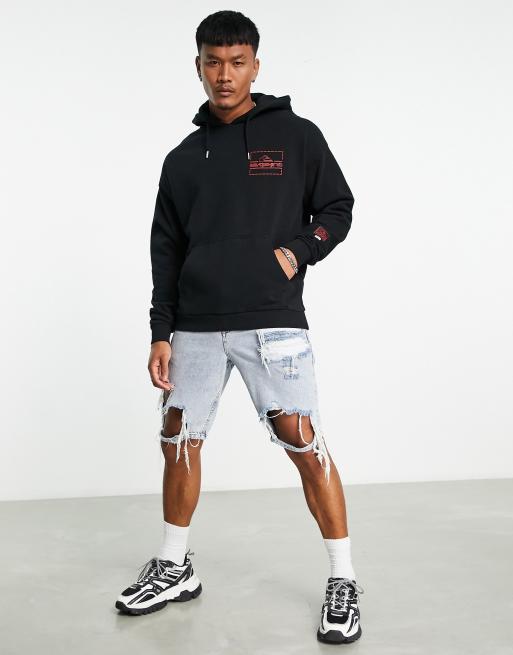 upside down nike logo hoodie