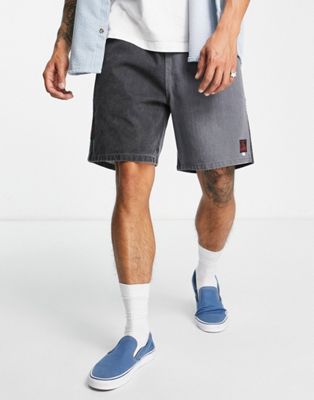 Quiksilver X The Stranger Things Upside Down trailor park shorts in black