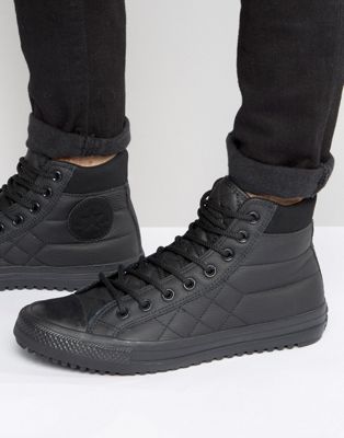 converse all star quilted leather high tops