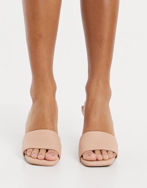 Qupid – Beige mules med klack, 4 av 4