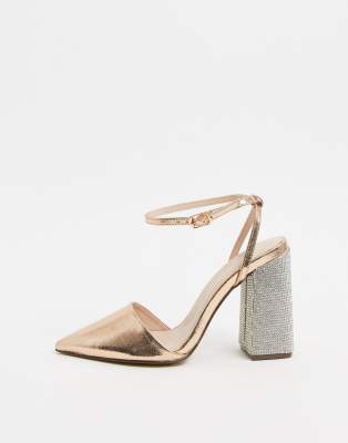qupid bridal embellished pointed heels